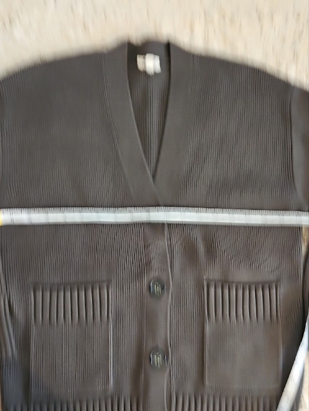 Splendid Ribbed Button-Front Cardigan with Patch Pockets - Picture 3 of 5
